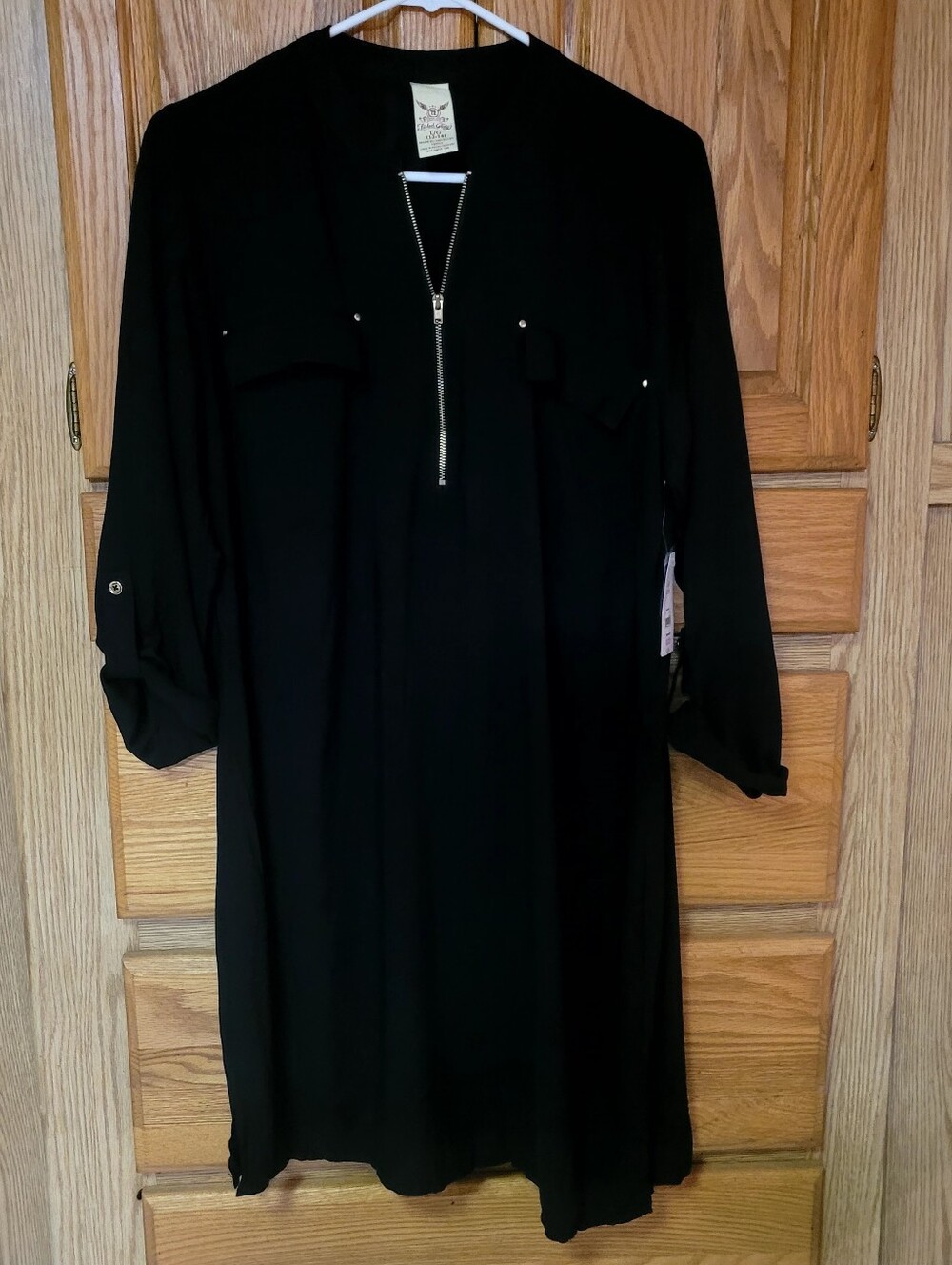 Faded Glory Black Shirt Dress, Size L